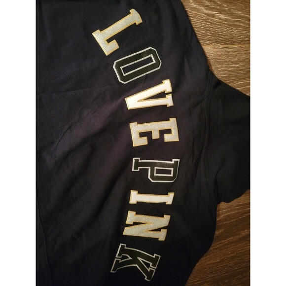 VS PINK Hooded Varsity tee black shine xl - Picture 3 of 7